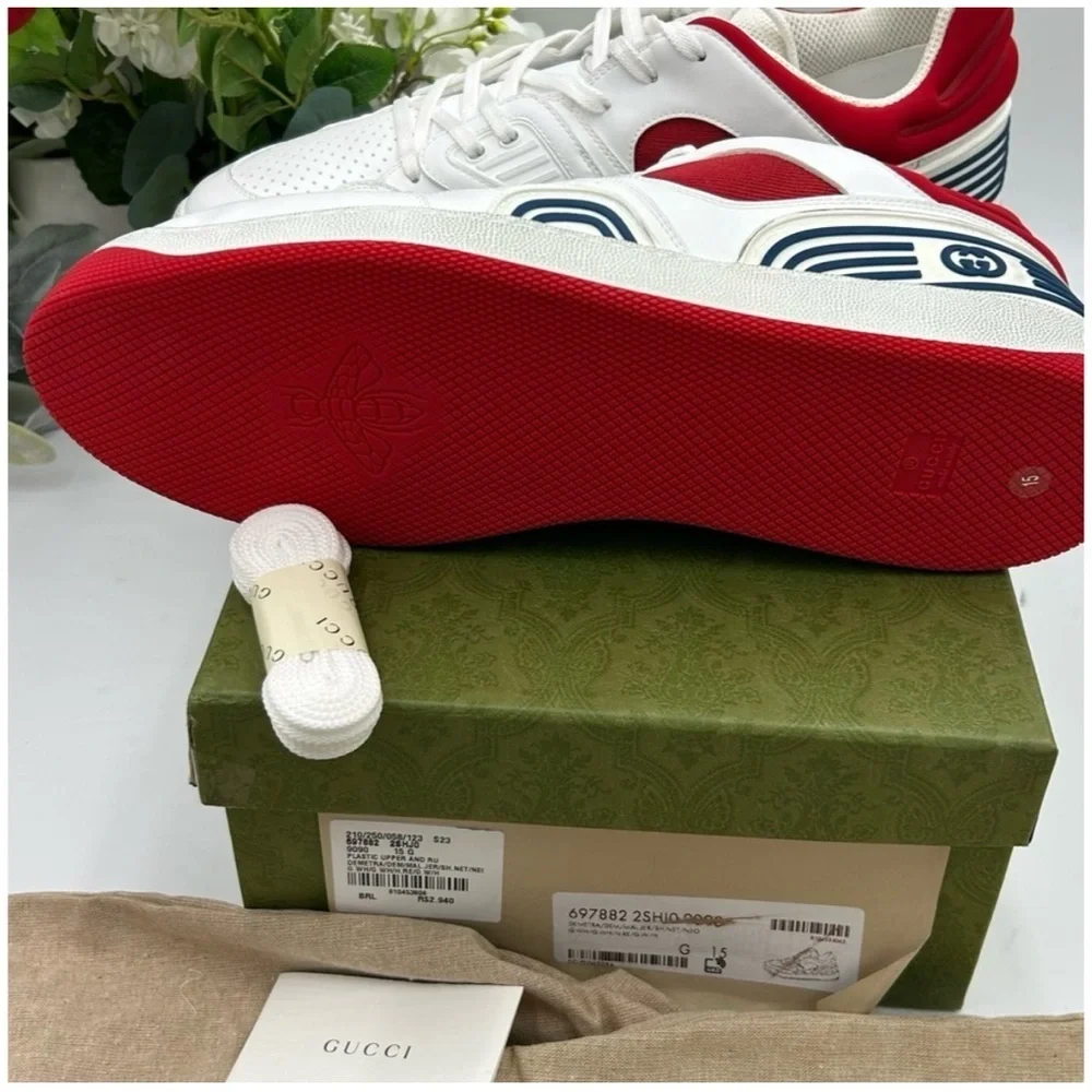 Gucci, low top basket sneaker size 15 made in Italy